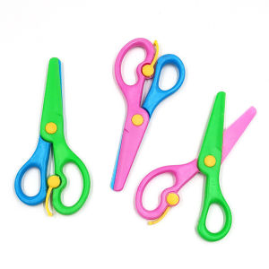Kéo Cắt Thủ Công Kéo Cắt Giấy Lưỡi Nhựa Dễ Thương An Toàn Cho Học Sinh