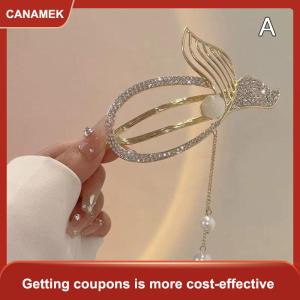 【CANAMEK】 Kẹp tóc nơ bện kẹp tóc bướm ngọc trai kẹp tóc đuôi ngựa khóa kẹp tóc phụ kiện Hàn Quốc