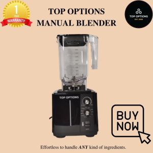 Top Options Manual Heavy Duty Blender - High Power Multifunctional Food Processor Commercial Use
