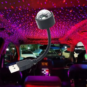 Lampu Mini LED Proyektor Kabin Interior Mobil RGB USB Plug 5V