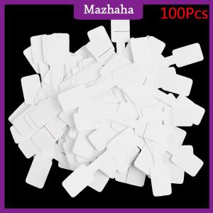 Mazhaha 50/100Pcs Blank price tags necklace ring jewelry labels paper stickers