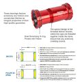 ZTTO BB386 Ceramic Bearing Press Fit Bottom Brackets 30mm Axis for MTB Road Bike 46mm Frame Durability Thread Lock BB 30 Crank. 