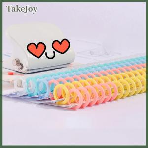 TakeJoy 30 Holes Loose-leaf Plastic Binding Ring Spring Spiral Rings Binder Strip For A4 Paper Notebook Stationery Office Supplies