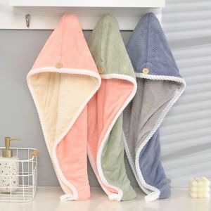 🛁 [Ready Stock] Double Layer Quick-Hair Drying Absorbent Towel – 2-Layer Fleece Soft & Thick