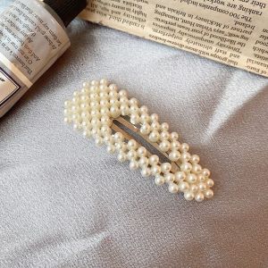 Korean Version of Ins New Pearl Hairpin Integrated Side Clip Cute Pearl Hair Pin Bangs Clip Sweet BB Clips Women Hair Accessories