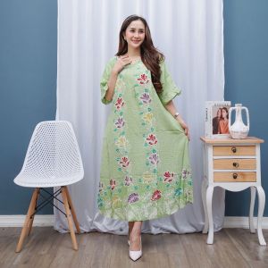 BAJU TIDUR DASTER BATIK CAP RAYON SAMITEX SUPER BUSUI RESLETING DEPAN LEMBUT ADEM PREMIUM