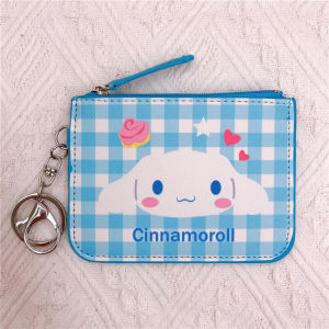 ULEEK Kawaii Sanrio Cartoon Wallet Cheap Cinnamoroll MyMelody Hello Kitty Kuromi Pachacco Leather Card Holder Cute Coin Purse