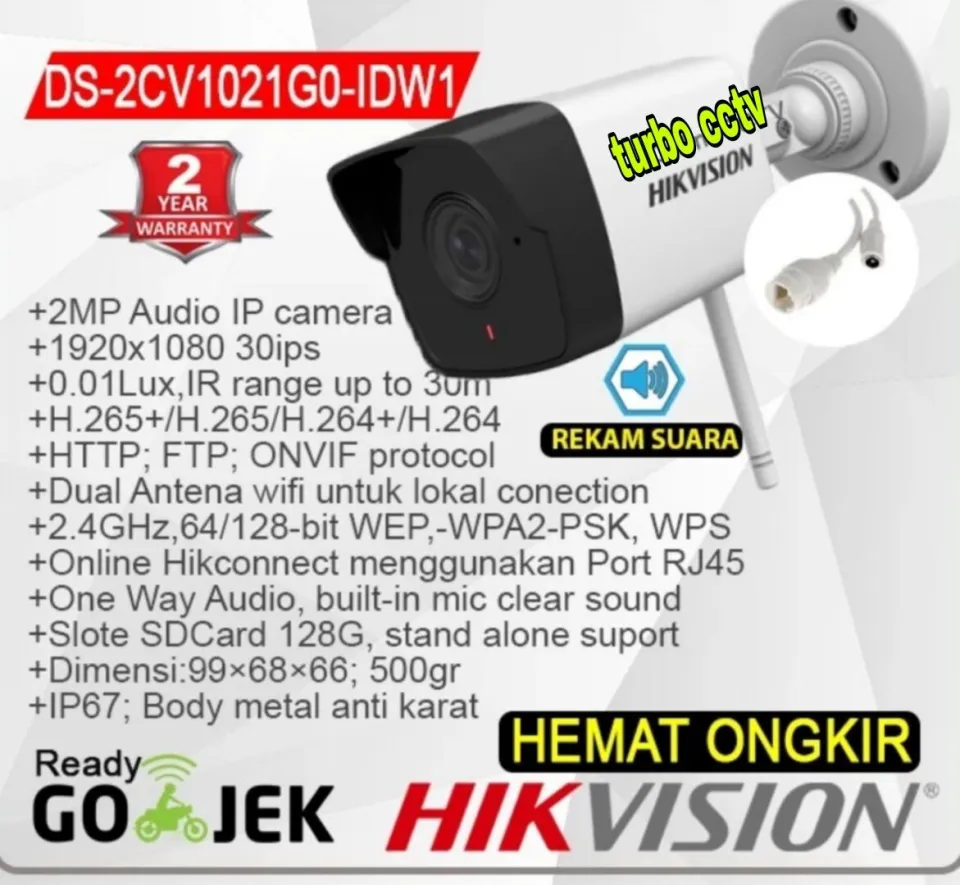 DS-2CV1021GO-IDW1 Hikvision IP Camera CCTV Outdoor 2MP Wireless