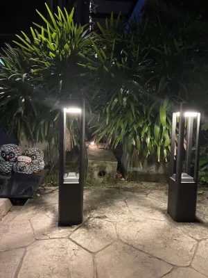 ไฟทางเดิน ไฟสนาม ตกแต่งสวน SOLAR CELL สูง30608090Cm. แข็งแรง รูปทรงทันสมัย ประหยัดค่าไฟศูนย์บาท