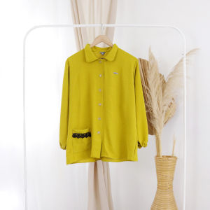 Atasan Kemeja Renda B74 Cringkel FULL KANCING Santai