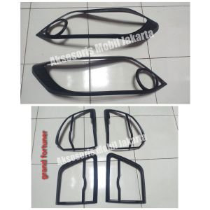 Paket Garnish Lampu Depan Belakang Hitam Grand Fortuner 2012-2015