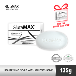 GlutaMAX Glutathione Soap 135g + Free Travel Soap