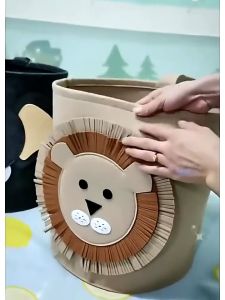 Felt Cotton Animal Basket Kids Toys Clothes Shoes Organizer Box Sundries Folding Storage Box Cabinet Home Storage
