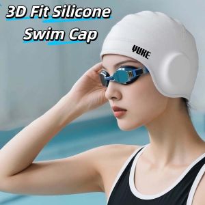 FIGHTINPC Soft Swimming Headgear Elastic Thicken Design Diving Hat Surfing Hat Sunscreen Swim Head Hood Women