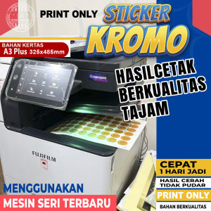 Promo Cetak Stiker Chromo Glossy A3+  PRINT ONLY Label Kemasan Makanan Minuman Murah Hasil Cerah