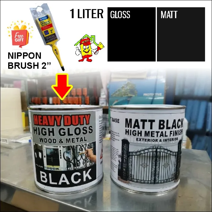 BLACK%20(%201L%20)%20High%20Gloss%20HEAVY%20DUTY%20PAINT%20HIGH%20GLOSS%20ENAMEL%20FOR%20WOOD%20/%20METAL%20/%20EXTERIOR%20/%20INTERIOR%20(%20FREE%20GIFT%20NIPPON%20BRUSH%202''%20)%20-%20Image%202