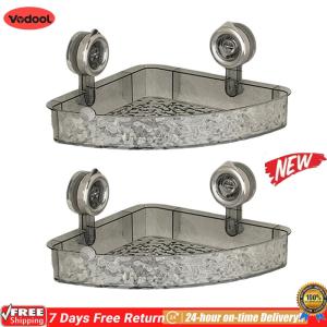 [VODF] Suction Cup Bathroom Storage Shelf No Drill Shower Organizer Rack Multifunctional Shampoo Holder Bathroom Accessories