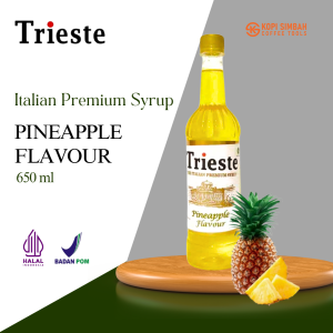 Trieste syrup rasa Pineapple Minuman Sirup Kopi Premium Italia Premium Sirup Flavoured Minuman Bartender Kopi