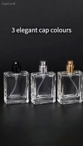 30ml Glass Perfume Bottle Spray Empty Refillable Botol Parfum Spray Black Gold Silver