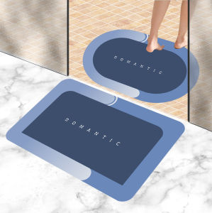Floor Mat Anti-Slip Bathroom Kitchen Toilet Super Absorbent Alas Kaki Tandas 卫生间门口脚垫浴室吸水