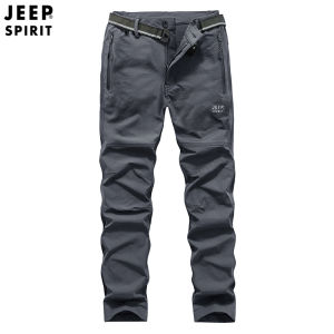 Jeep Spirit Quần Nam quá khổ Quần túi hộp rộng nhiều túi quần thể thao dày thoáng khi nhanh khô ngoài trời không thấm nước Quần túi hộp