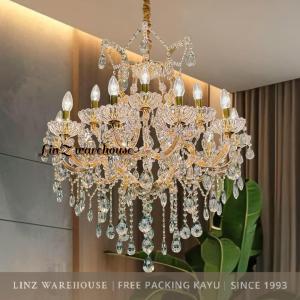 Lampu Gantung kristal mewah CRYSTAL CANDLE 15 ARMS chandelier