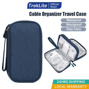 [SG] Waterproof Travel Cable Organizer Bag Double Layer Portable Storage for Phone Charger