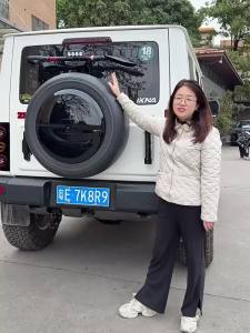 dncnf For BAW 212 T01 EMC 212 Thickened Leather Rear Spare Tire Dust Cover for Spare Tire Protection Cover Exterior Accessories K6R8Z