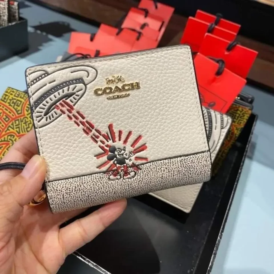 Authentic Coach C7433 - Gold/Chalk Multi Disney M. Mouse X Keith Haring Snap  Wallet | Lazada PH