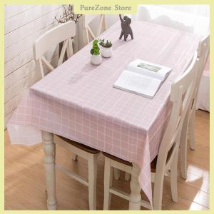 [PureZone] 137X90CM PEVA Waterproof Oilproof Tablecloth Table Cloth Plaid Pattern Table Cover For Party Outdoor Picnic Cloth
