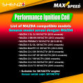 Racing Coil Prestasi Tinggi Jepun Maxspeed Untuk Mazda Skyactiv 2 3 6 CX3 CX5 CX7 CX8 CX9 Premacy Alat Ganti Nombor PE20-18-100. 