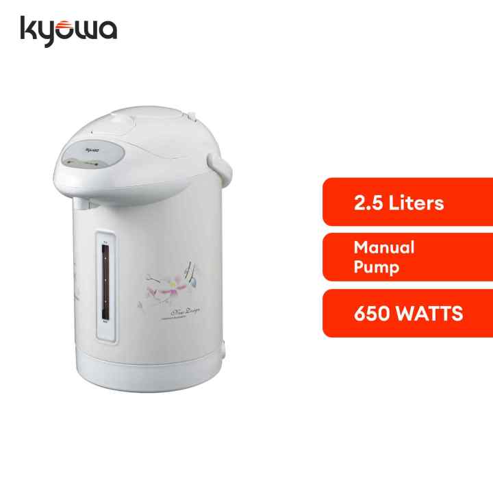 Kyowa Manual Pump Electric Airpot 2.5L (White) KW1821 Lazada PH