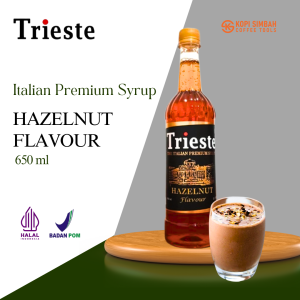 Syrup TRIESTE Rasa HAZELNUT 650 ml Italian Premium Sirup Flavoured Minuman Bartender Kopi