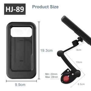 Motorcycle Helmet Sun Protection Rain Anti Slip Adjustable Phone Mount Mobile Holder Stand For Motorbike Food Delivery