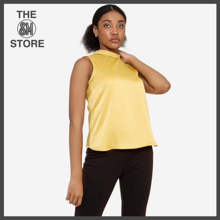 Mustard yellow sleeveless top on sale