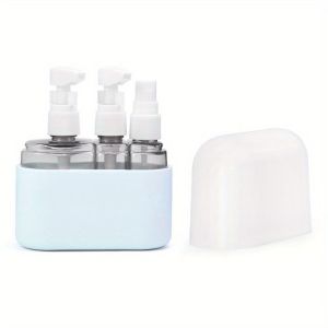 BNUE1 2/3/4 in 1 Travel Refillable Bottles Set Leak Proof Reusable Pump Lotion Bottles Easy To Clean Lightweight Empty Bottle Kit Shampoo