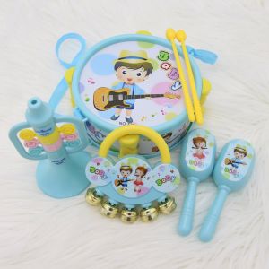 Set đồ chơi Xúc xắc lục lạc kèn trống dành cho bé từ sơ sinh 733A giúp bé phát triển thính giác