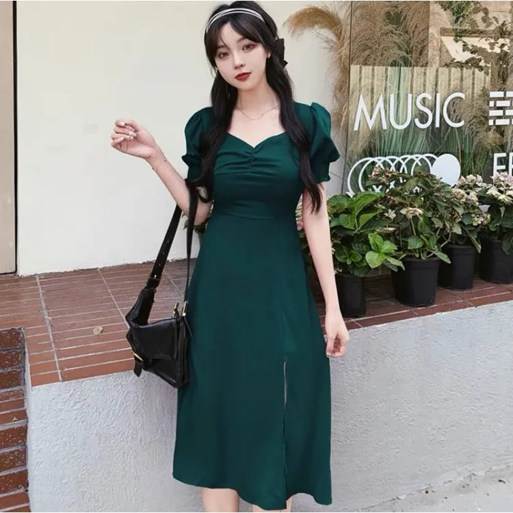 Emerald Green Green Casual Summer Dress Shop Elegant Lottie Gown