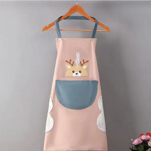 【COD】Waterproof Apron Hang Neck Apron Coffee Shop Fashion Apron Kitchen Apron Adult Overalls Apron 咖啡馆围裙