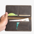 Crazyhorse C102 premium cowhide wax horse long leather mens handheld wallet, exquisite lines, multiple compartments; Phone case, fashionable personal item, full box luxury , brand dust-proof professional genuine leather, 12-month warranty. 