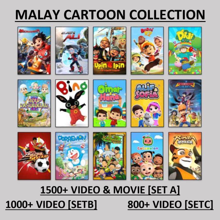 [PENDRIVE MOVIE] MALAY ANIMATION KIDS CARTOON COLLECTION | KOLEKSI ...