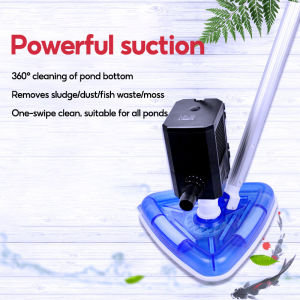 Koi Fish Pond Vacuum Cleaner Swimming Pool Bottom Cleaner 360 Darjah Penjuru Underwater Silt & Fish Waste Suction Machine