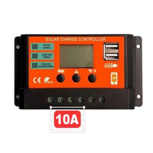 Photovoltaic Cell Panel Charger Regulator Timer Setting Solar Controler 12V 24V Battery Charge USB