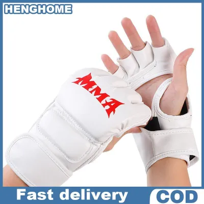 HENGHOME Hot Sale ถุงมือชกมวยครึ่งนิ้วหนาสำหรับผู้ใหญ่กระสอบทรายถุงมือต่อสู้ต่อสู้