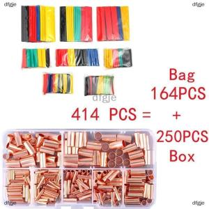[COD] dfgje 125 250 414 578pcs không cách điện điện Butt thiết bị đầu cuối loại Kit Dây ferrules thiết lập 7 Kích thước đồng uốn kết nối