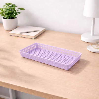 ตะกร้ามินิมอล ตะกร้าถาด มินิมอล 2ใบ จัดระเบียบโต๊ะ (SE-6) สีพาสเทล จัดโต๊ะ เครื่องเขียน เครื่องสำอางค์ ของจุกจิก