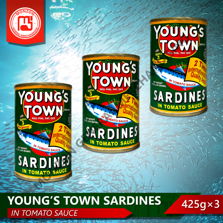 Young's Town Sardines in Tomato Sauce 425g (by 3) Lazada PH