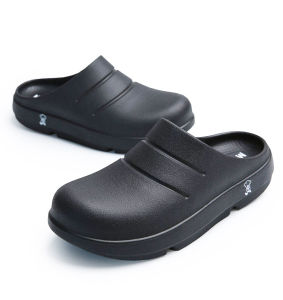 EIFAK Chef Shoes for Men Clog Kitchen Shoes Black Half Shoes Waterproof Garden Shoes Multifunctional Restaurant Chef Work Shoes Oil-proof Master Cook Hotel Restaurant Sandals Slippers Flat Nurse Shoes