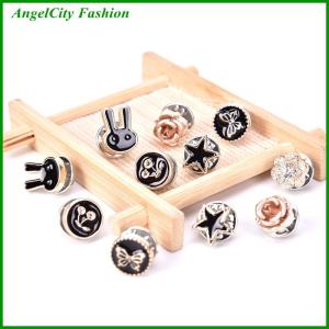AngelCity Fashion Store 10Pcs Set Mini Flower Brooch Buttons Suit Shirt Lapel Collar Pins