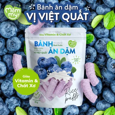 Bánh ăn dặm Mămmy vị trái cây giàu vitamin và chất xơ thiết kế chống hóc dạng que ngắn cho bé từ 6 tháng